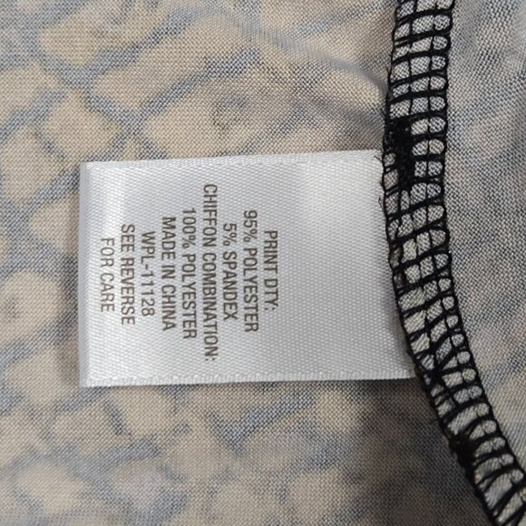 Roz‎ & Ali Womens Medium Sleeveless Asymmetrical Animal Print Layered Hem Blouse - Picture 8 of 8